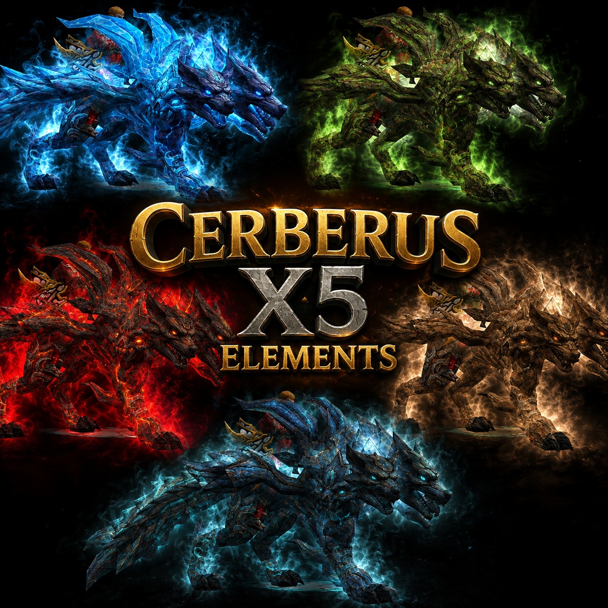 CERBERUS X5 ELEMENTS + RABBITSKIN [MOUNT]