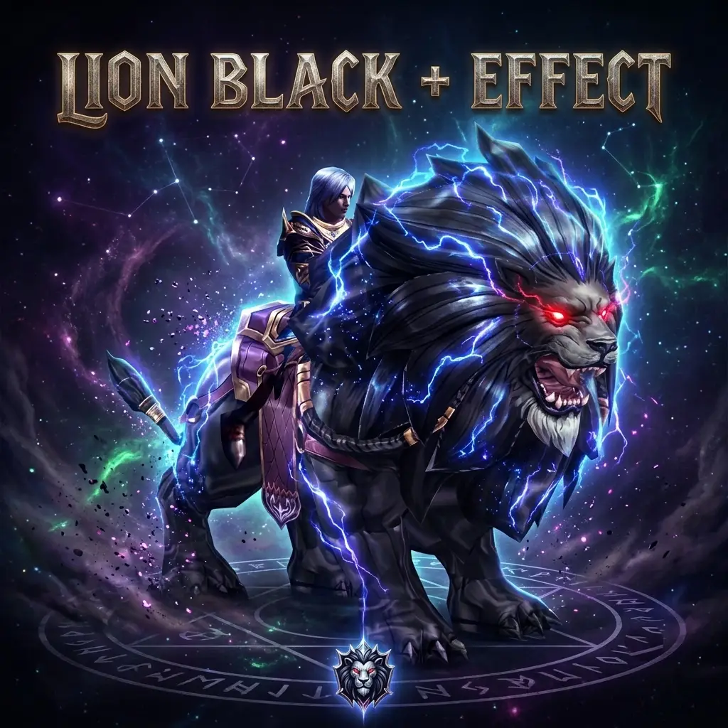LION BLACK + EFFECT [RABBITSKIN]