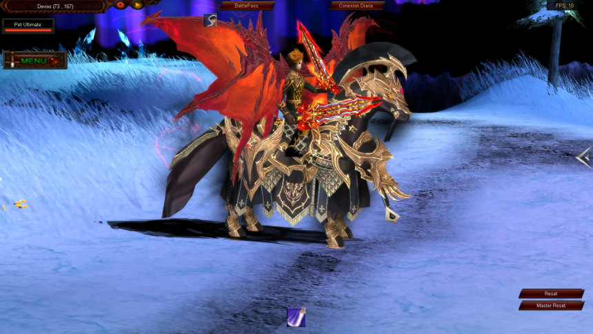 KNIGHT HORSE BLACK [MOUNT] + EFFECTS